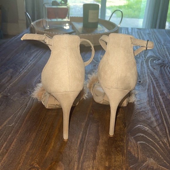 Suede Feathered Kitten Heels - Picture 2 of 2